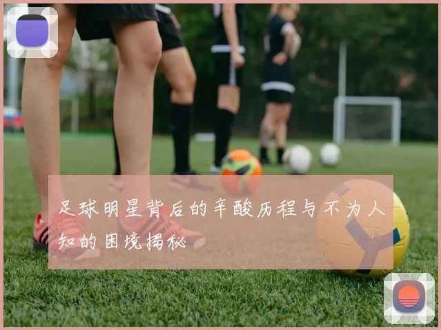 足球明星背后的辛酸历程与不为人知的困境揭秘